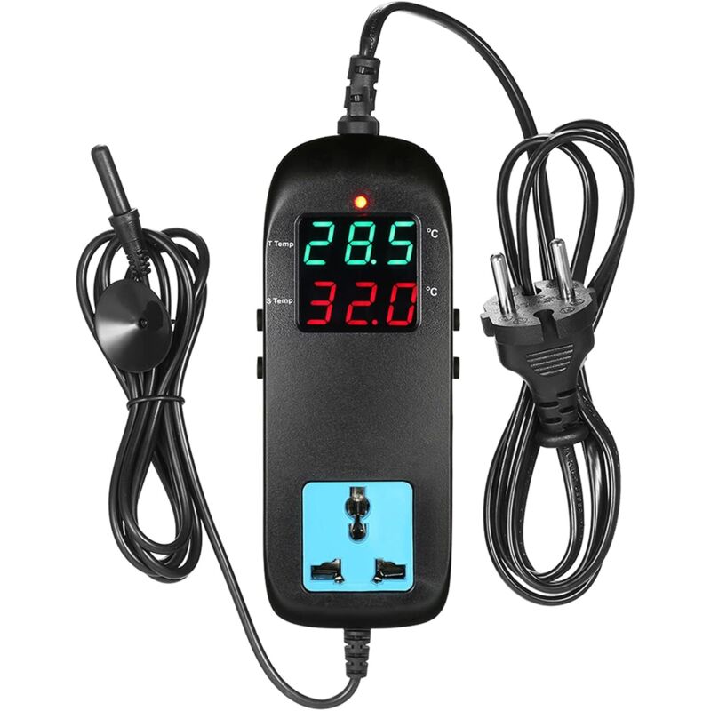 Elektronischer Temperaturregler Mit Led-digitalanzeige Und Stecker