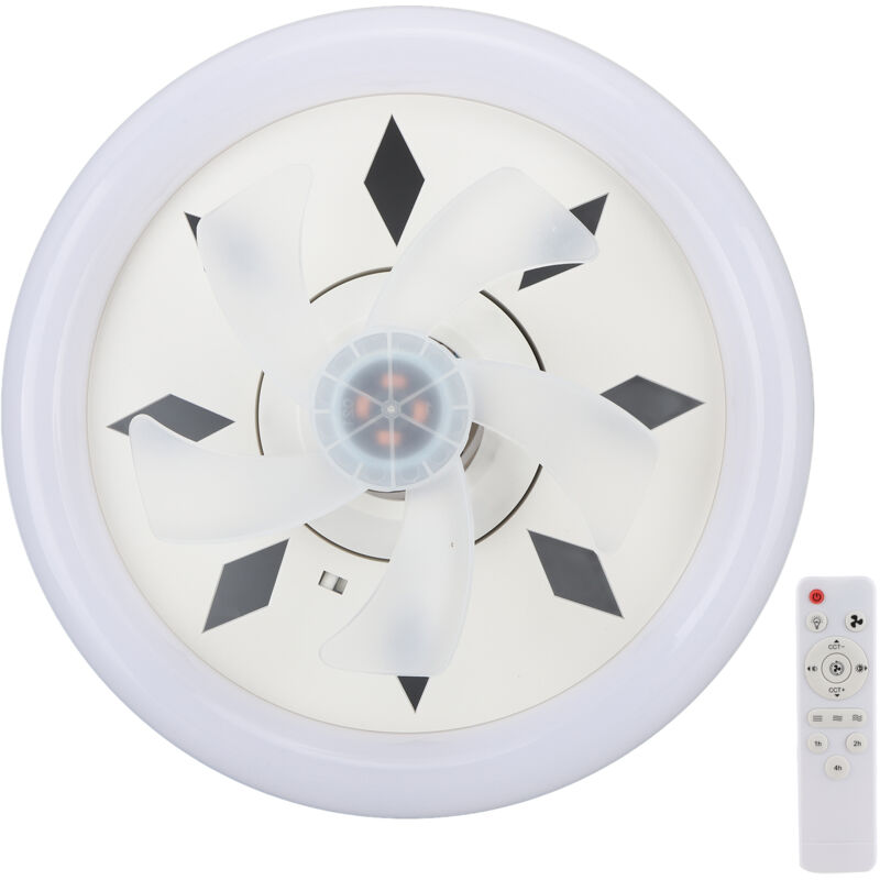 Deckenventilator Mit Beleuchtung, 60 W Led-deckenleuchte Mit 360° Drehbarem Ventilator, Leise, Mit Fernbedienung, E27-fassung, Timer, Für Schlafzimmer, Loft, Küche, Bad