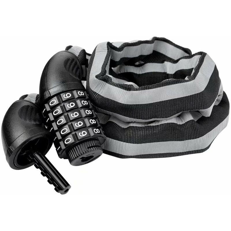 Catena Antifurto Bicicletta A Codice 90 Cm Pieghevole, Antifurto A Combinazione Per Bicicletta,--