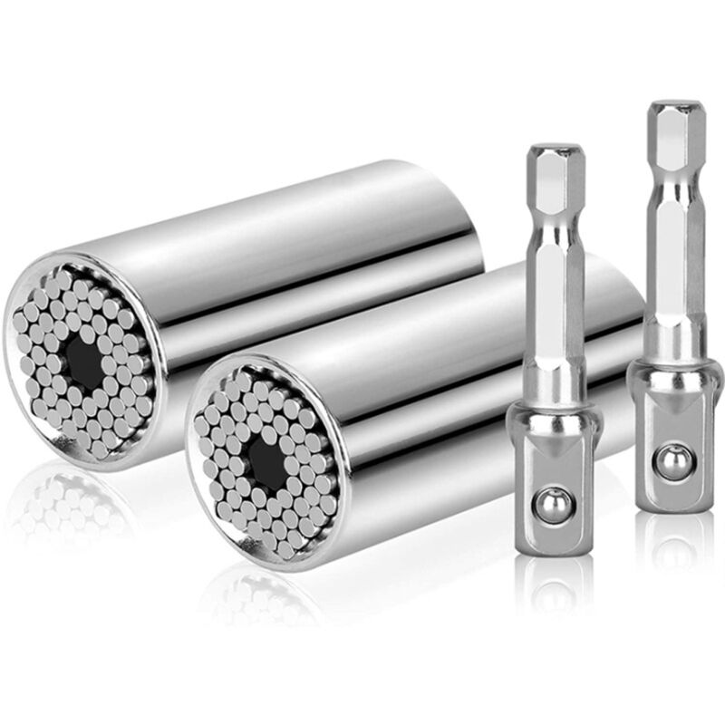 Universeller Stecknuss-schlüssel, 2-teilig, 7-19 Mm, Multifunktionaler Ratschenschlüssel, Stecknuss-set