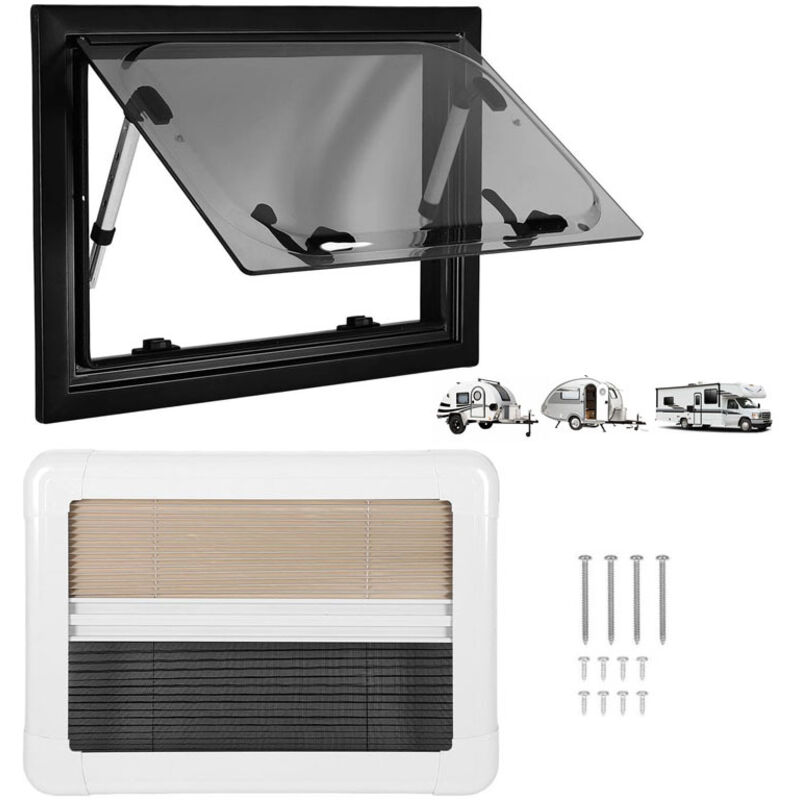 Wohnmobilfenster Mit Drucköffnung – Maße 300 X 450 Mm – Aluminiumlegierung – Optimale Isolierung Gegen Lärm Und Hitze