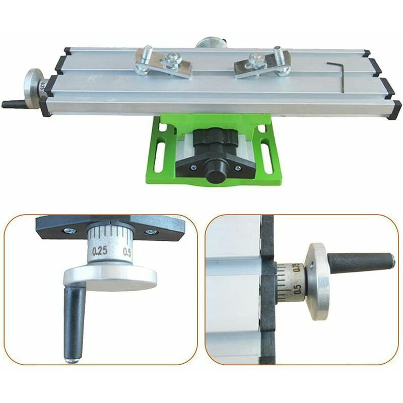 Mini-fräsmaschine, Multifunktionaler Einstellbarer Bohrtisch, Mini-frästisch, Zusammengesetzter Frästisch-schiebetisch Für Die Diy-bankbohrmaschine, 310x90 Mm