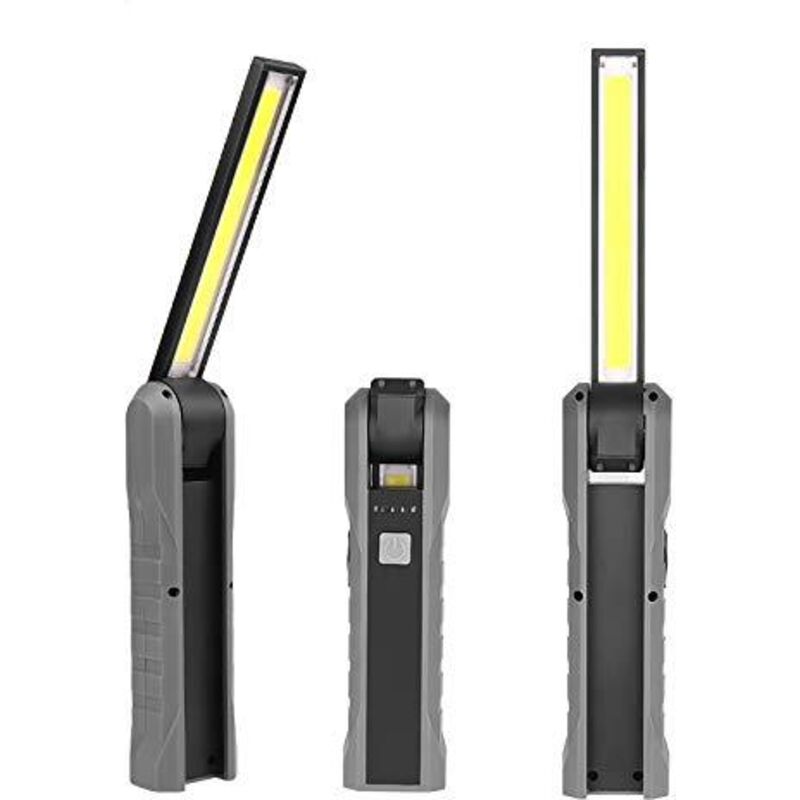 Wiederaufladbare Led-taschenlampe, Wiederaufladbare Cob-led-arbeitsleuchte Mit Magnetfuß, 3 Modi, Um 210 Grad Klappbar Für Camping, Autoreparatur, Notfall