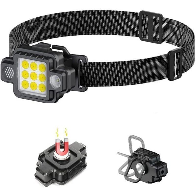 Stirnlampe, Ultra-starke Led-stirnlampe Mit 5 Lichtmodi, Verstellbar, Leicht Und Wasserdicht, Magnetische, Abnehmbare Stirntaschenlampe, Usb-aufladbar Und Mehr
