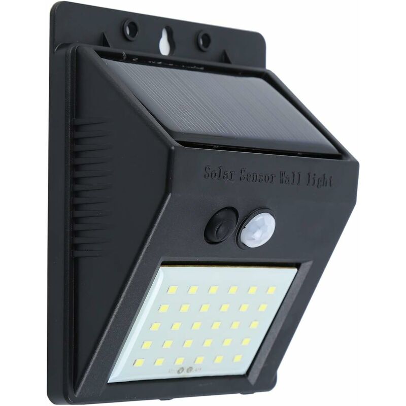 Solare Außenlampe, 30 Led Solarleuchte Ip65 Wasserdicht Mit Bewegungsmelder, Kabellose Sicherheitslampe Als Wandleuchte Für Garten Und Pool – 1er Pack