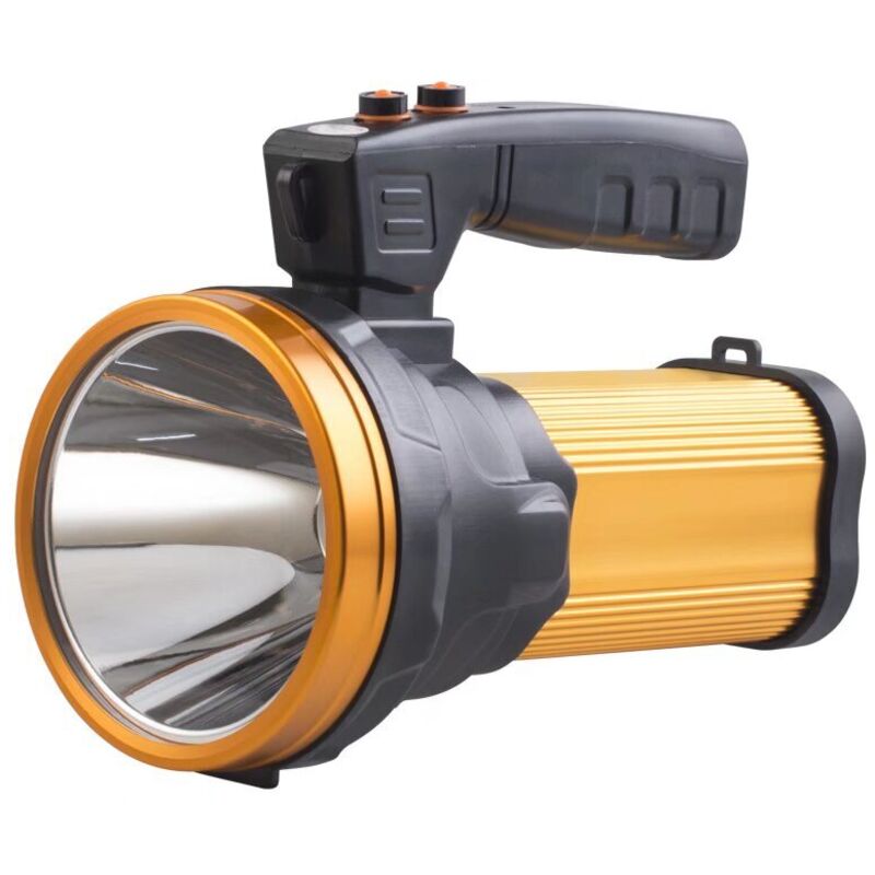 Wiederaufladbare Led-taschenlampe, Wasserdicht Ipx4, Tragbare Campinglampe, 10000 Mah, Tragbarer Campingstrahler (gold)