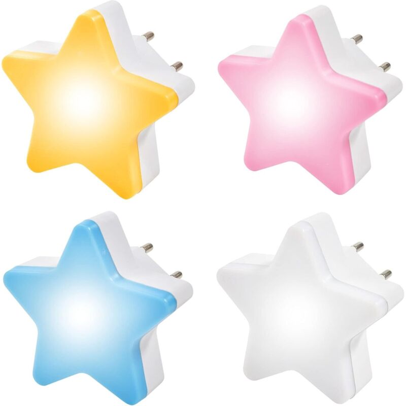 Led-nachtlichter Für Kinder, 4er-set Mit Automatischem Lichtsensor, Plug-and-play, Ideal Für Schlafzimmer, Flur, Treppen, Garage, Dekoratives Geschenk (notenschlüssel)