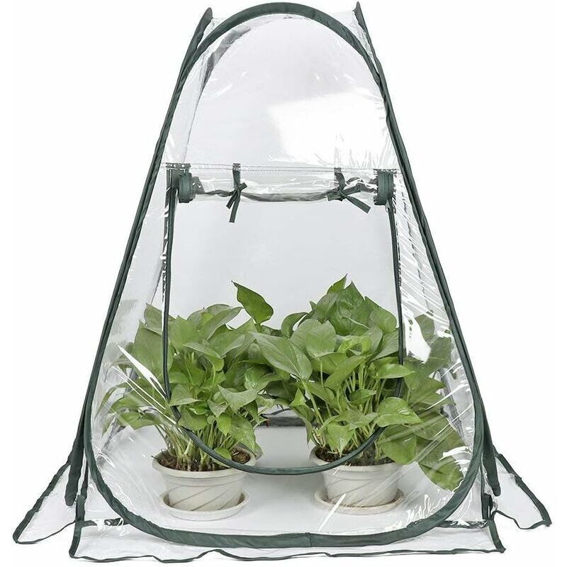 Mini-serre Pop-up-gewächshaus, Abdeckung Für Innen- Und Außenseren Aus Pvc, Tragbarer Kleiner Schutzraum Für Gartenblumen - 70 X 70 X 80 Cm