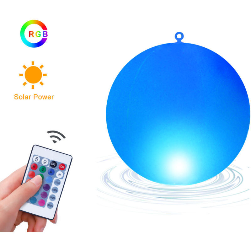 Solare Außenlampe, Led-leuchtkugel Für Außen, Schwimmende Wasserdichte Ip68 Solarlampe Mit Farbwechselndem Licht Für Draußen, Dekoration Für Partys, Pool, Hochzeit, Strand, Garten (1er Pack)