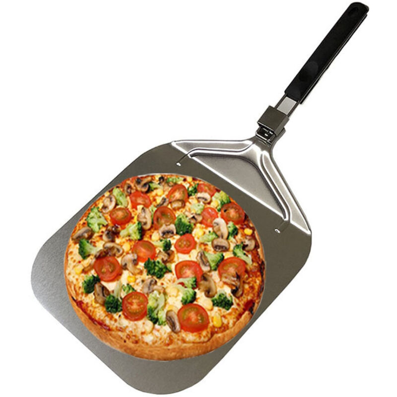 Langer Pizzaschieber Aus Superglatt Poliertem Aluminium – Leichter Pizzaschieber Zum Wenden Von Pizzen, Zubehör Für Outdoor-pizzaöfen 63,2 X 32,6 Cm
