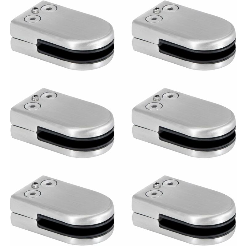 Edelstahl-glaszange – Glasklemmen Für 6 Bis 8 Mm – Verstellbar Für Geländer Und Treppen – 6er-pack