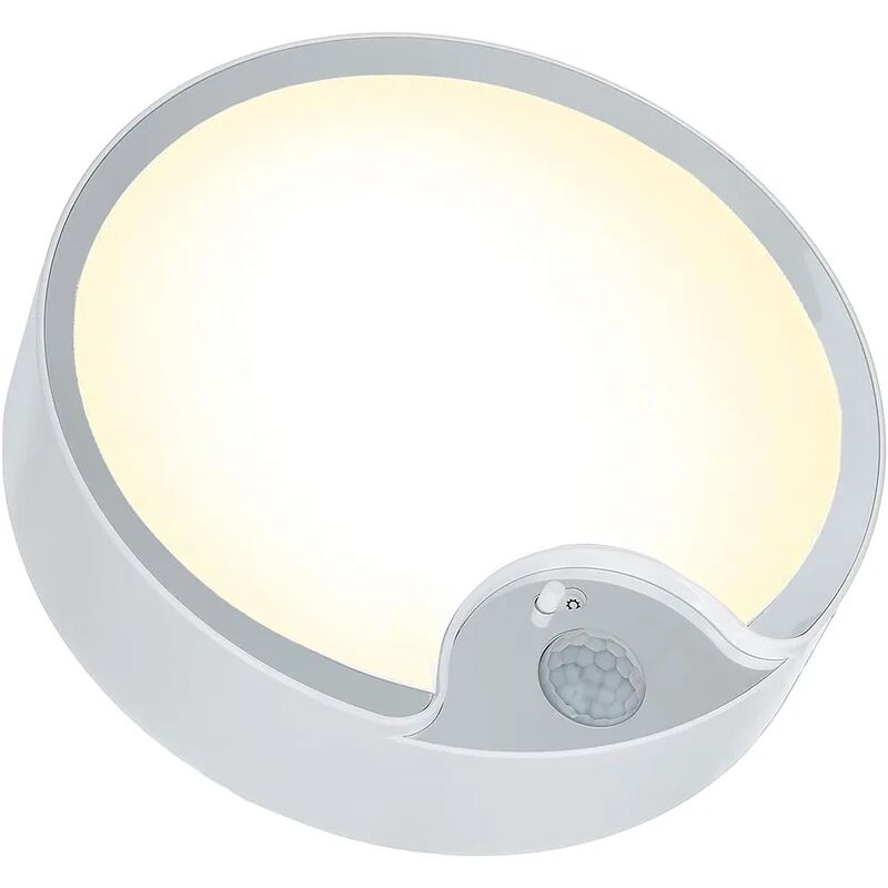 Led-deckenleuchte Mit Bewegungssensor, Superhelle Batteriebetriebene Innen-deckenlampe Für Dachboden, Waschküche, Garage, Flur, Treppe, 19 Cm, 300 Lm, Warmweißes Licht