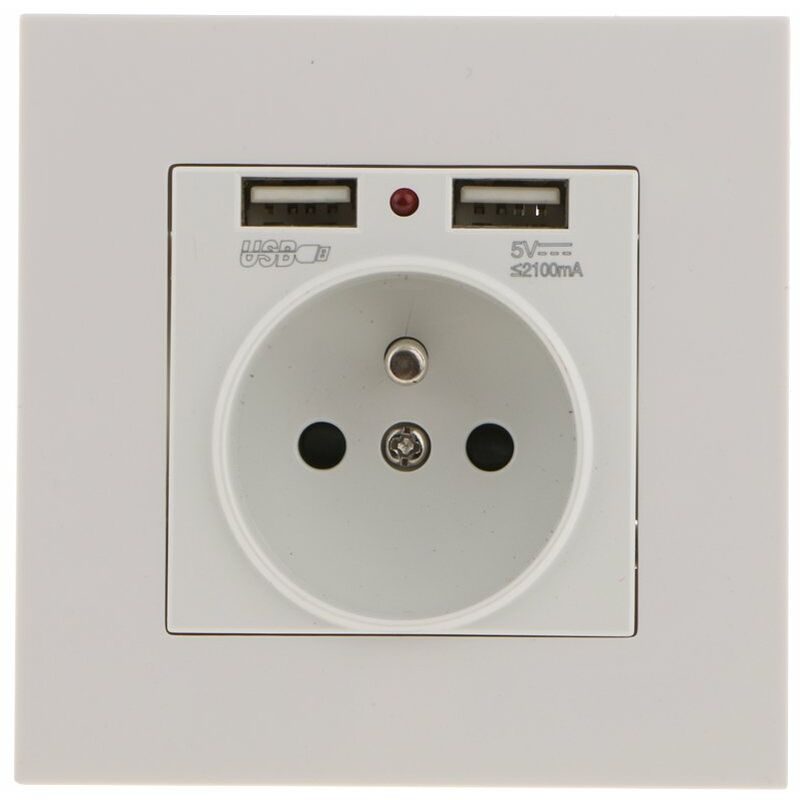 Eingebaute Wandsteckdose Mit Doppeltem Usb 5v 2,1a – Schnelles Laden Für Digitale Geräte – Einfache Installation In Engen Räumen - 2100ma