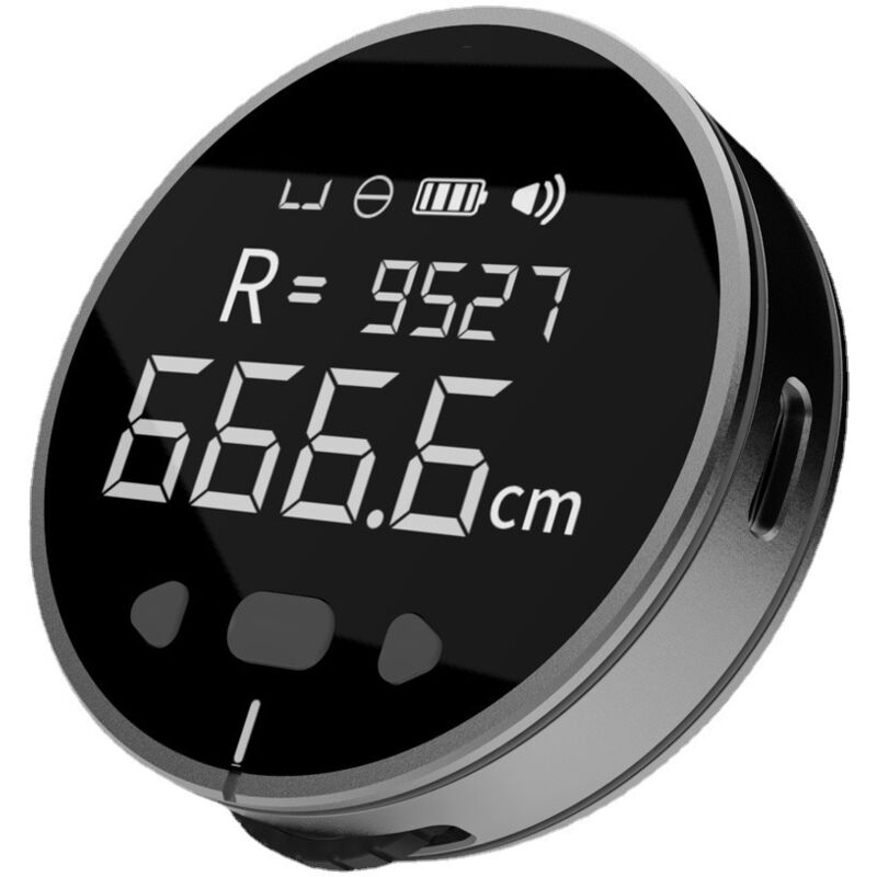 Elektronisches Messgerät Für Längenmessungen Mit Digitalem Runddisplay, Flexible Gekrümmte Oberfläche, Wiederaufladbar