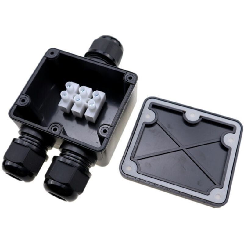 2 Stück Wasserdichte Ip68 Abzweigdose, Wasserdichte Außen-abzweigdose, 3-wege-kabelverbinder-gehäuse Für Kabel Ø5mm-9mm