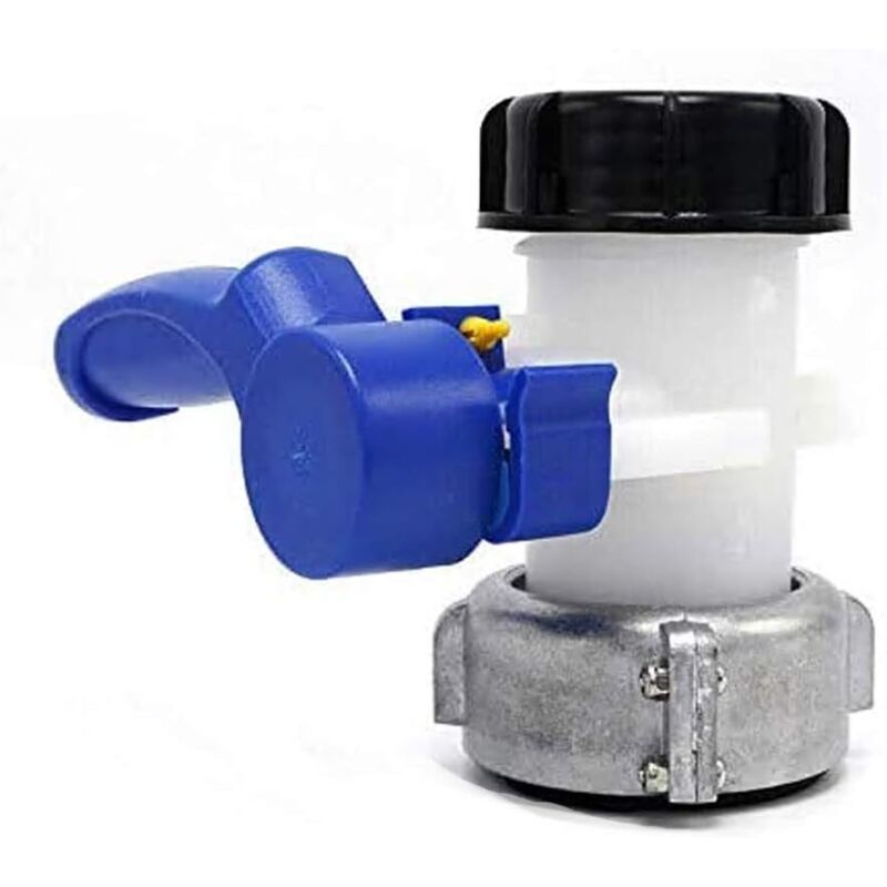 Ersatz-absperrklappe Für Ibc-container Bis 1000 L Oder Tank, Mit Adapter Für Dn50-flansch (75 Mm, Aluminium)