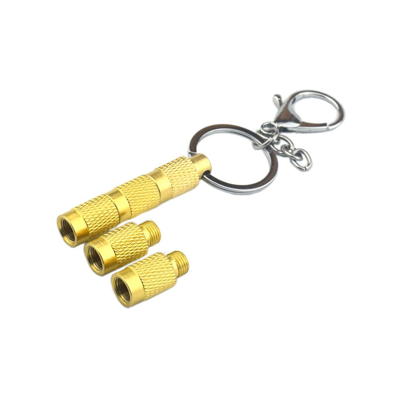 Automatisches Ablassventil, Tragbares Pneumatisches Ablassventil Mit Schlüsselanhänger, 4-in-1 Automatisches Luftablassventil Aus Reinem Kupfer Zum Entlüften Verschiedener Autoreifen, Gold