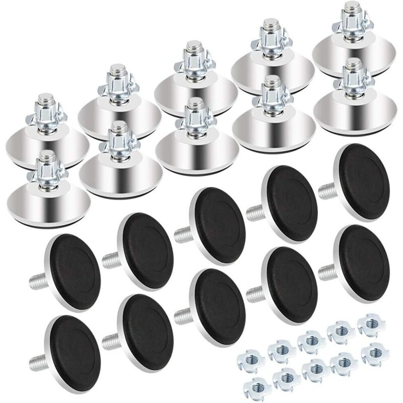 20 Möbelfüße, Verstellbare Möbelfüße M8 X 40 Mm, Einstellschrauben Für Möbelfüße, Stuhl, Tisch