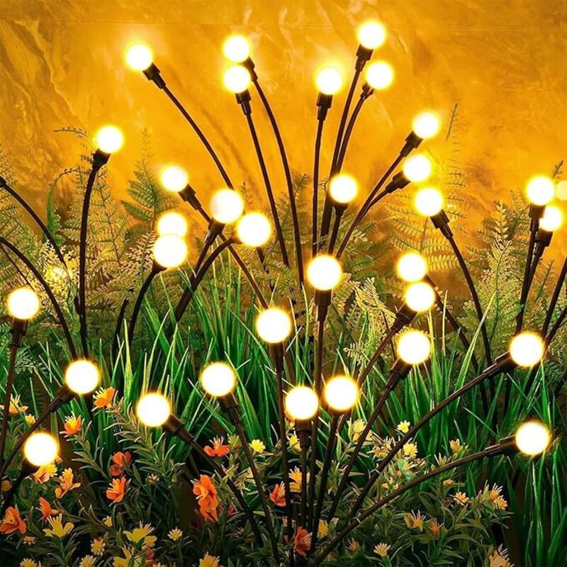 4er-pack Solarbetriebene Nachtlichter Für Außen, 10 Led Solar-gartenleuchten, Wasserdichte Ip65 Glühwürmchen-solarlampen Zur Dekoration Von Wegen, Terrassen Und Gärten