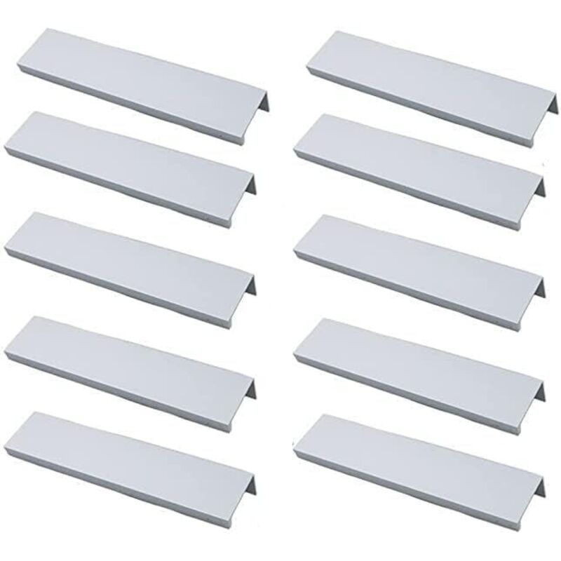 Set Aus 10 Unsichtbaren Griffen Aus Aluminiumlegierung, Lochabstand 96 Mm, Für Schränke, Kommoden Und Kleiderschränke, Maße 120x32x18 Mm