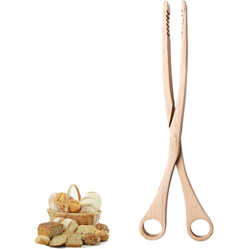Küchenzange Aus Holz, Kuchenheber Aus Holz, Grillzange Aus Holz Mit Ergonomischem Griff, Geeignet Für Küche, Camping, Grillen, Buffet, Restaurants Usw.