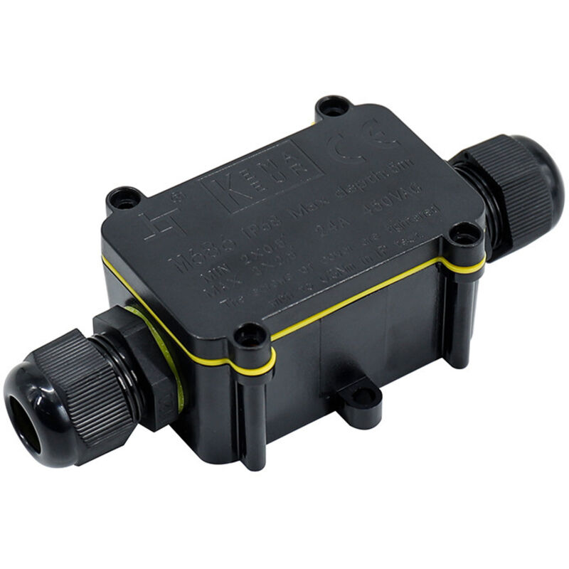 Wasserdichte Ip68 2-wege-abzweigdose – Kabelverbinder Für 4–11 Mm – Einfache Installation Für Außenbeleuchtung – Hochtemperaturbeständig