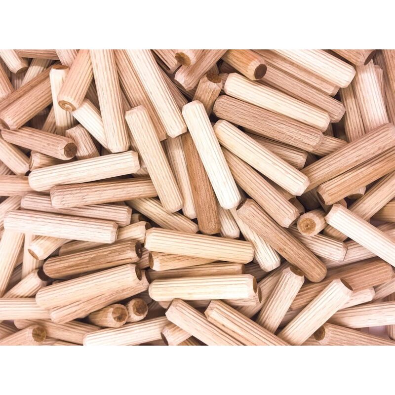 400er-packung Massivholzdübel Aus Buche, 8 Mm X 40 Mm – Für Schnelle Montage Mit Leim – Abgerundete Kanten Für Einfaches Einsetzen