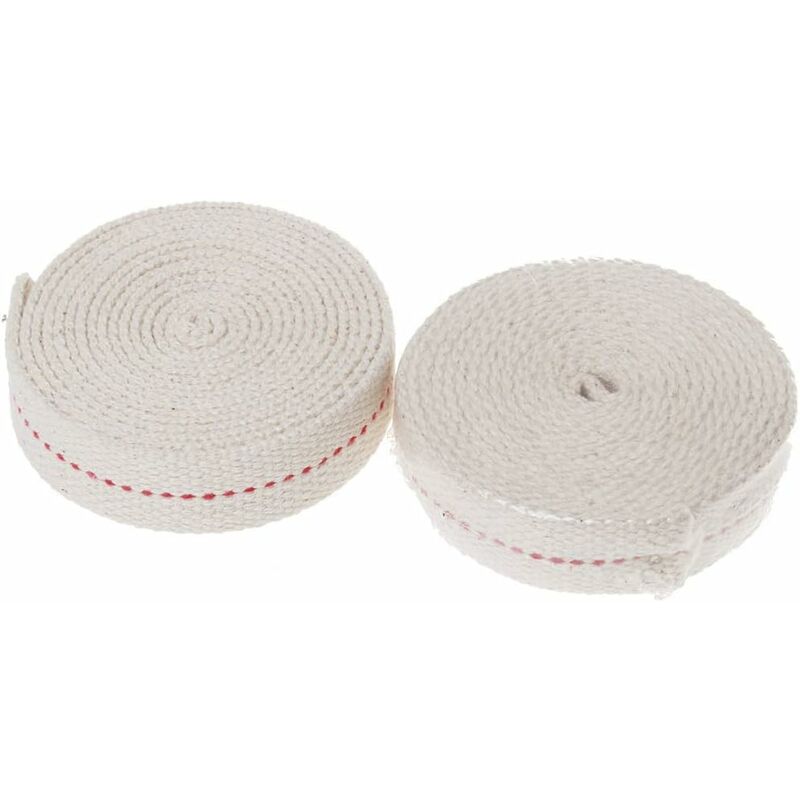 2 Meter Baumwolldocht Für Lampe, Ersatzdochte Für Öllampenbrenner (weiß) - 2er Pack