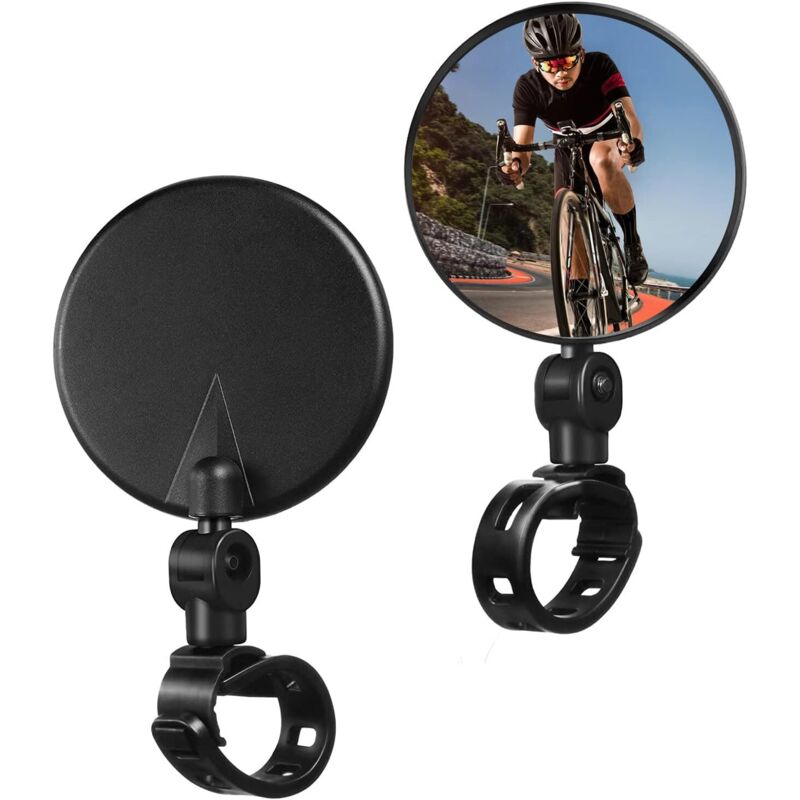Fahrradrückspiegel, Lenkerrückspiegel Für Fahrrad, Fahrradspiegel, Rückspiegel Für E-scooter, Konvexer 360° Verstellbarer Fahrradrückspiegel, Einstellbarer Rückspiegel Für Fahrrad (8 Cm)