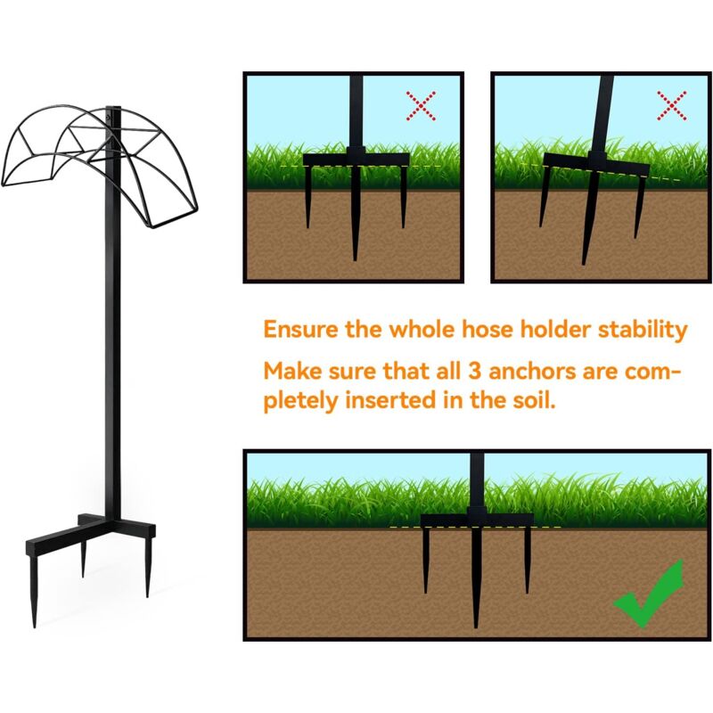 Gartenschlauchhalter, Abnehmbarer Schlauchhalter, Schlauchaufbewahrung Mit A-ständer