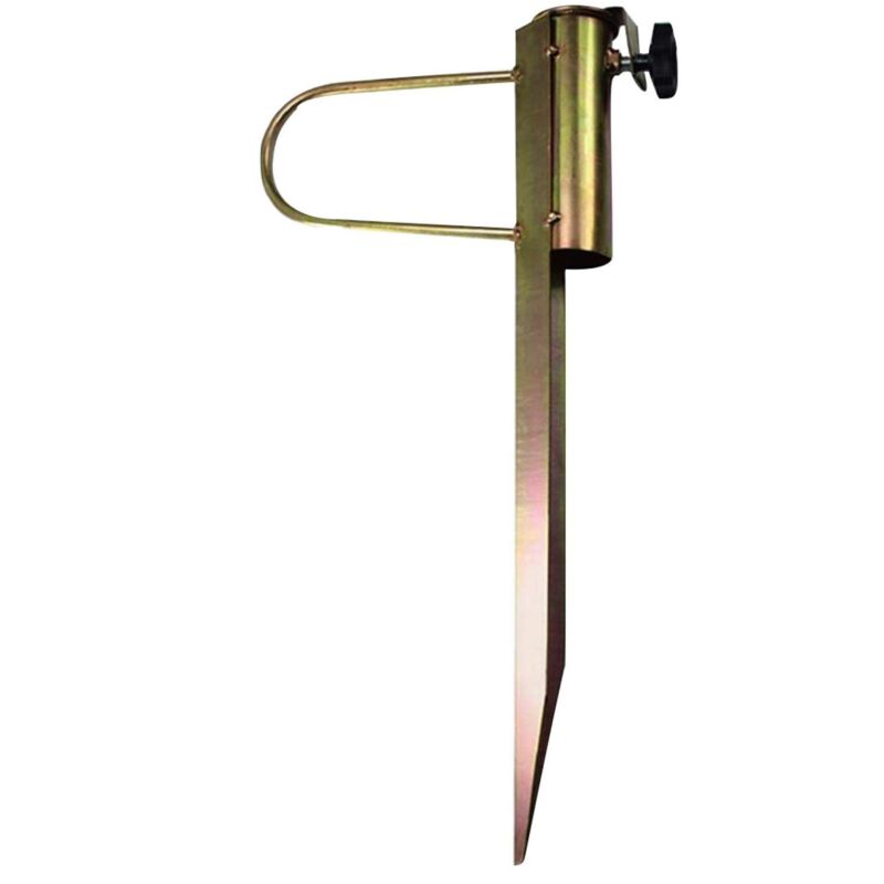 Metallsockel Für Sonnenschirm Mit Stangendurchmesser Von 32 Bis 38 Mm – Verankerung In Sand Und Rasen – Einfache Installation Ohne Werkzeug – Länge 42,5 Cm