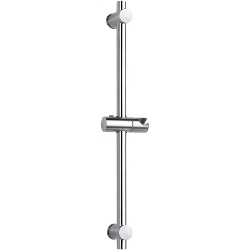Duschstange Aus 304 Edelstahl – Höhen- Und Winkelverstellbare Befestigung – Glänzend Chromierte Oberfläche – Länge 66 Cm