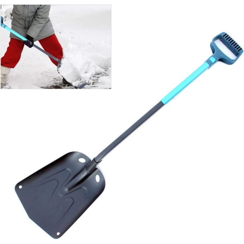 Schneeschaufel Mit D-griff, Faltbar, Ideal Für Wandern, Auto, Winter, Eisentfernung, Outdoor-camping, Aus Aluminiumlegierung.