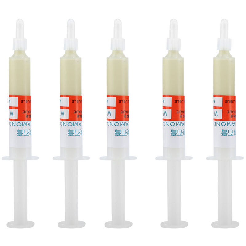 5 Stück Diamant-schleifpaste, Diamant-polierpaste 0,5 Mikron, Läppmittel, Abrasive Paste, Nadeltube (w0.5 10000 Spiegelpolitur)