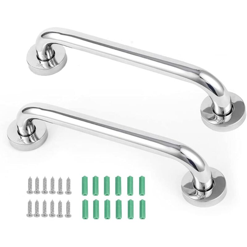 Set Aus 2 Rutschfesten Edelstahl-griffen Für Badezimmer, Badewanne Und Dusche, Geeignet Für Senioren Und Kinder, 30 Cm