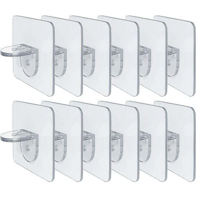 Unterstützung Für Regale Ohne Bohren - Selbstklebende Regalclips Für Küchenschränke - Bücherregale - Robuste Wandhalterungen - Halter Für Schrankstützen - Beschichtungsschicht