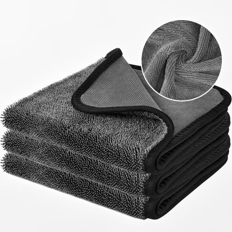 3er-set Mikrofasertücher Für Autos, 30x40 Cm Autotuch Für Auto Und Motorrad, Saugstarkes Mikrofasertuch