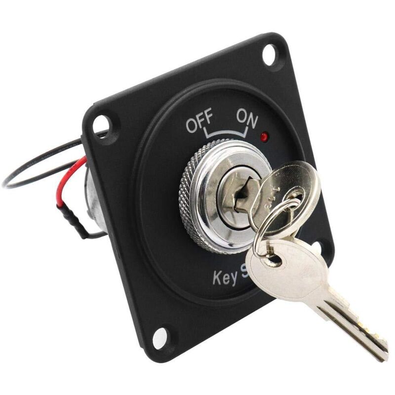 2-stufiger Zündschalter, 12 V Dc 10 A, Mit Schlüsselbetätigtem Ein-/ausschalter, Panel + 2 Schlüssel