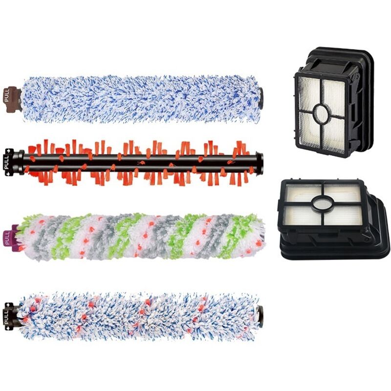 Set Mit 6 Zubehörteilen Für Bissell Crosswave 3-in-1: Ersatzbürste Und Ersatzfilter Für Bissell Crosswave Staubsauger, Modelle 1866/2306/2551/1785