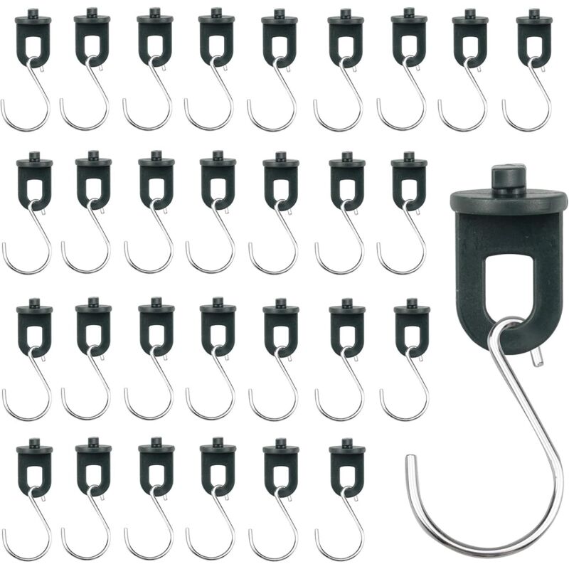 50 Stück Aufhängungen Für Gewächshaus Und 50 S-haken, Gewächshausklammern, Pflanzenzubehör, Gewächshausclips, Pflanzenstütze, 100er-set