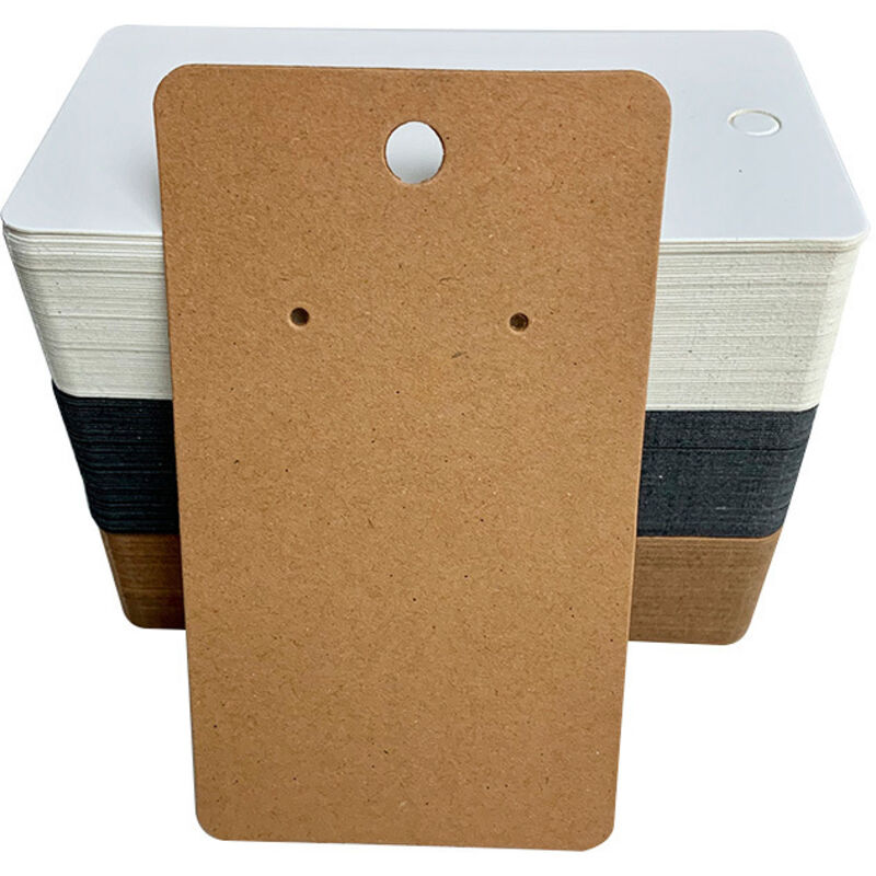 Aussteller Und Verpackung Für Modeschmuck Aus Kraftkarton (300er Pack) - L8,9 X B5 Cm - Schmuckverpackung In Schwarz, Weiß Und Braun - Für Schmuck, Halsketten, Ohrringe Und Stecker