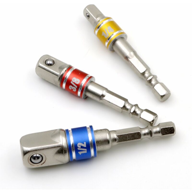 Satz Aus 3 Adaptern Für Schlagnüsse Für Ratschenschlüssel 1/4", 3/8" Und 1/2
