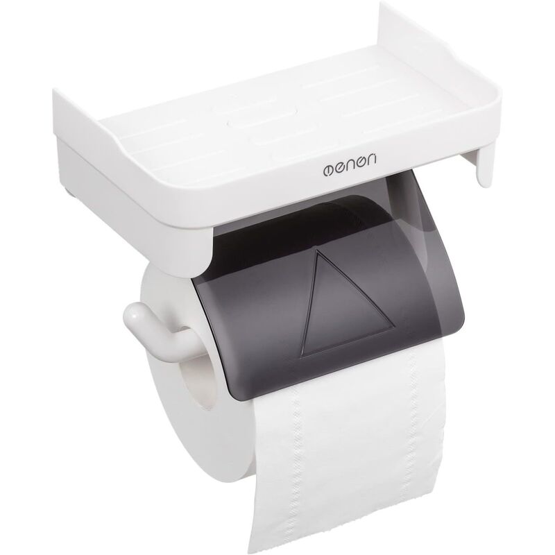 Toilettenpapierhalter Ohne Bohren, Rollenhalter Mit Ablagefläche, Selbstklebender Rollenhalter, Wandmontierter Toilettenpapierhalter, Weißes Abs-material