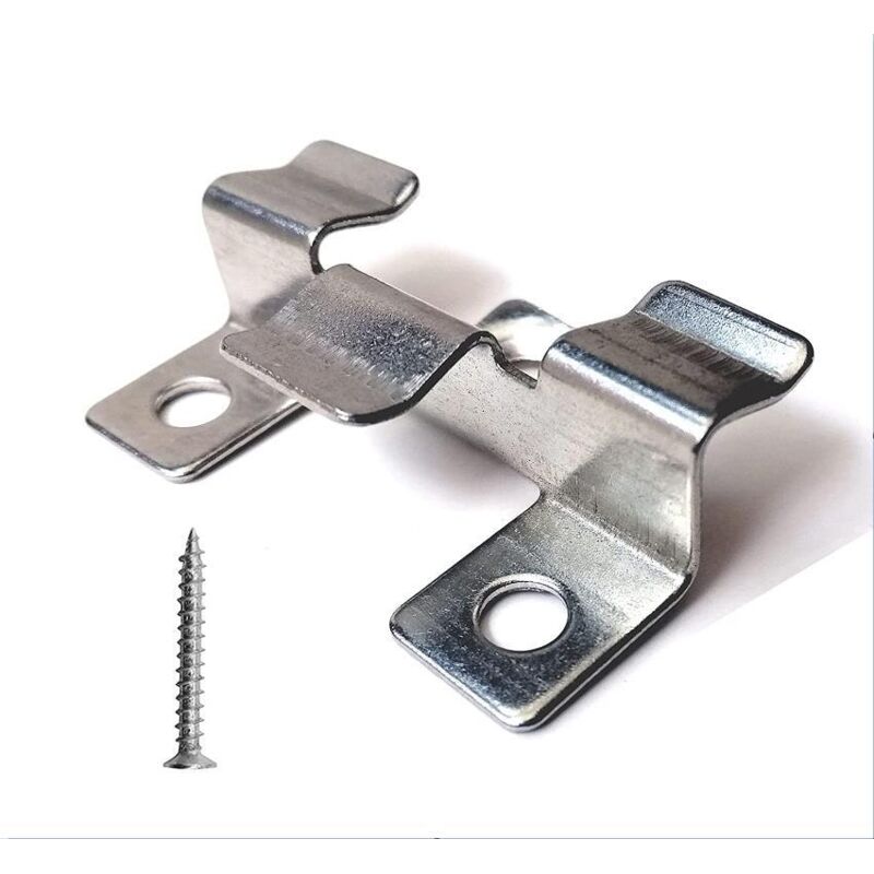 100er-pack Befestigungsclips Für Verbundholz-terrassen Mit Edelstahlschrauben (höhe 1 Cm)