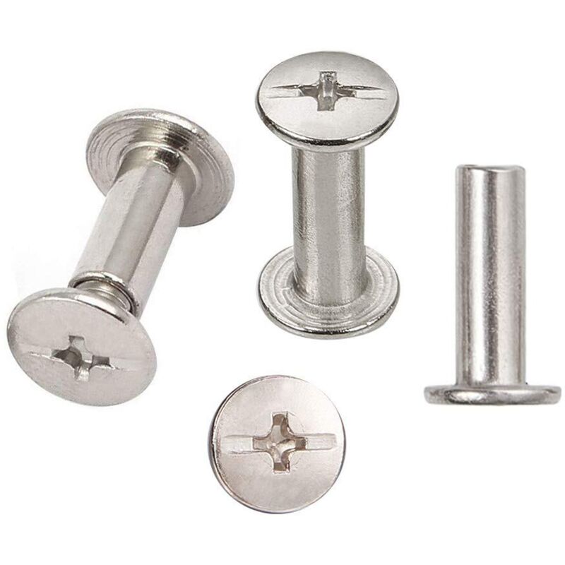Packung Mit 30 Vernickelten Buchschrauben, 5 Mm X 15 Mm – Rostbeständiger Kohlenstoffstahl – Für Dekoration Und Präzise Reparaturen
