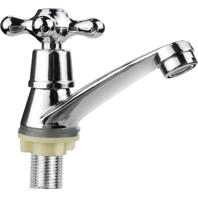 Moderne Waschtischarmatur Mit Kreuzgriff – Zinklegierung – Keramikkartusche – Einfache Installation Ohne Bohren – Wassersparend