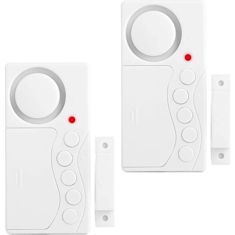 2er-pack Gefrierfach-türalarme, Sicherheitsalarm Für Fenster, Kabelloser Kühlschrank-alarm Mit 3/15/30/60 Sekunden Verzögerung, 4-in-1 Türsensor-klingel, Lauter 108 Db Türöffnungs-alarm