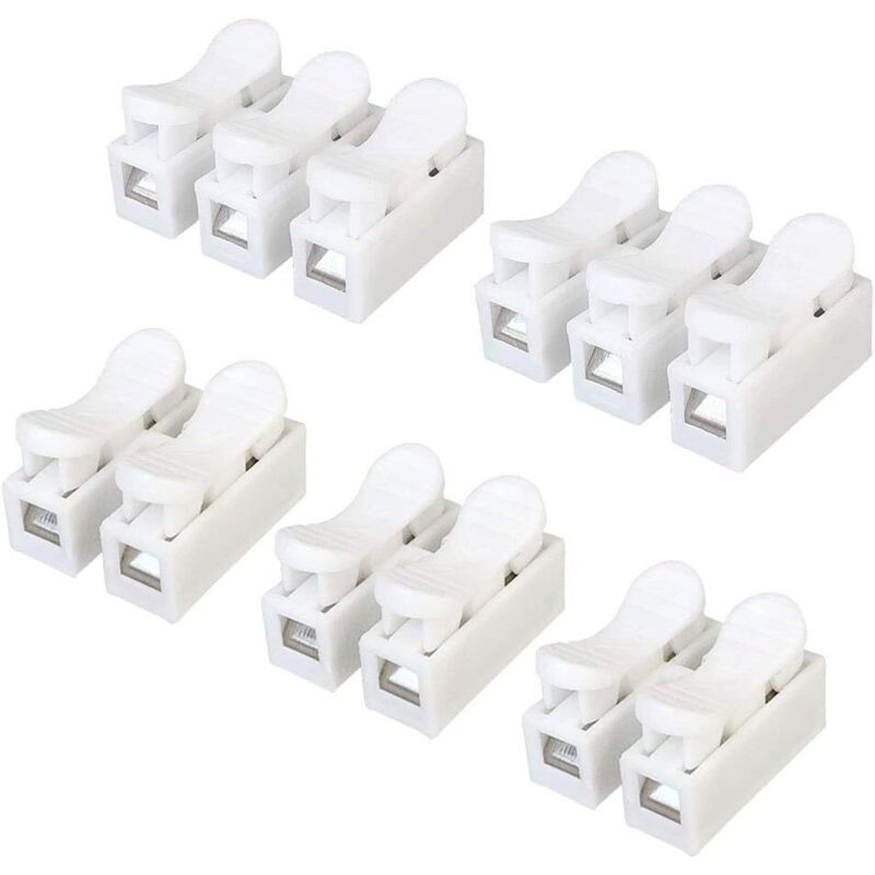62-teiliges Set Mit Federklemmen, Schnelle Federklemme Für Kabel, Selbstsichernde Schnellklemme, Druckbetätigte Schnellklemme Für Kabel, Klemmleiste Für Kabelverbinder (ch2 / Ch3)