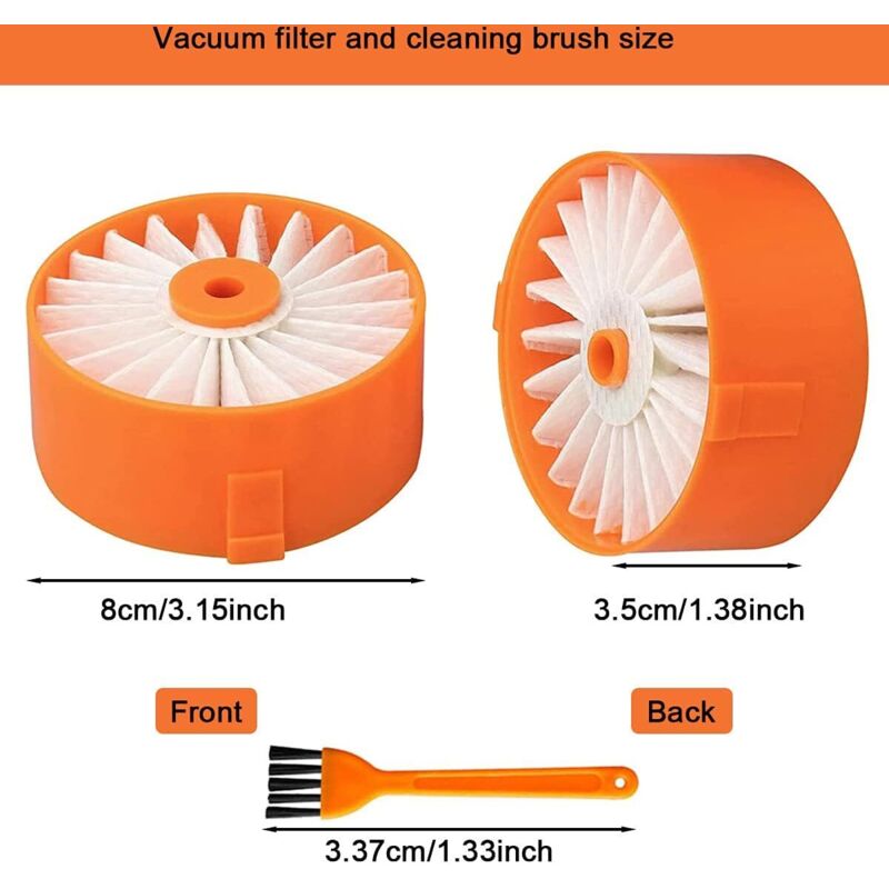 8er-pack Filter Für Kabellosen Staubsauger Black + Decker Bsv2020g Und Bsv2020p Sowie Entsprechendes Zubehör, Ersatzfilter Für Stabstaubsauger Powerseries Extreme Mit Bürste.