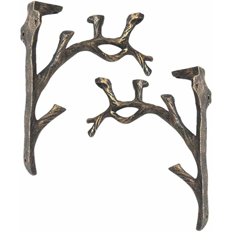 Wandhalterungen Für Regale Aus Schmiedeeisernem Vintage-eisen – 2 Stück – Wasserdicht Und Rostfrei – Für Bretter Bis Zu 60 Mm Dicke